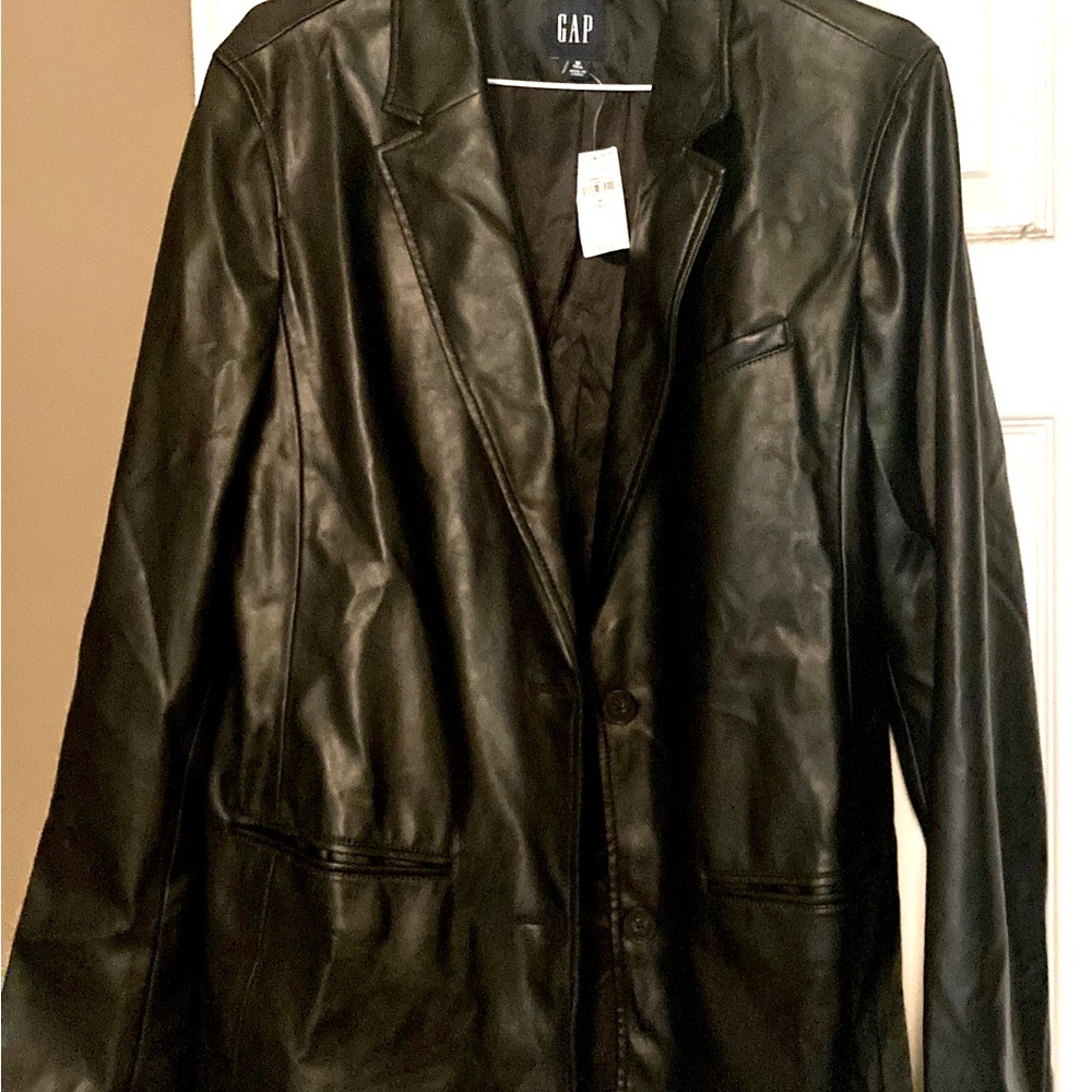NWT Gap faux leather blazer!
